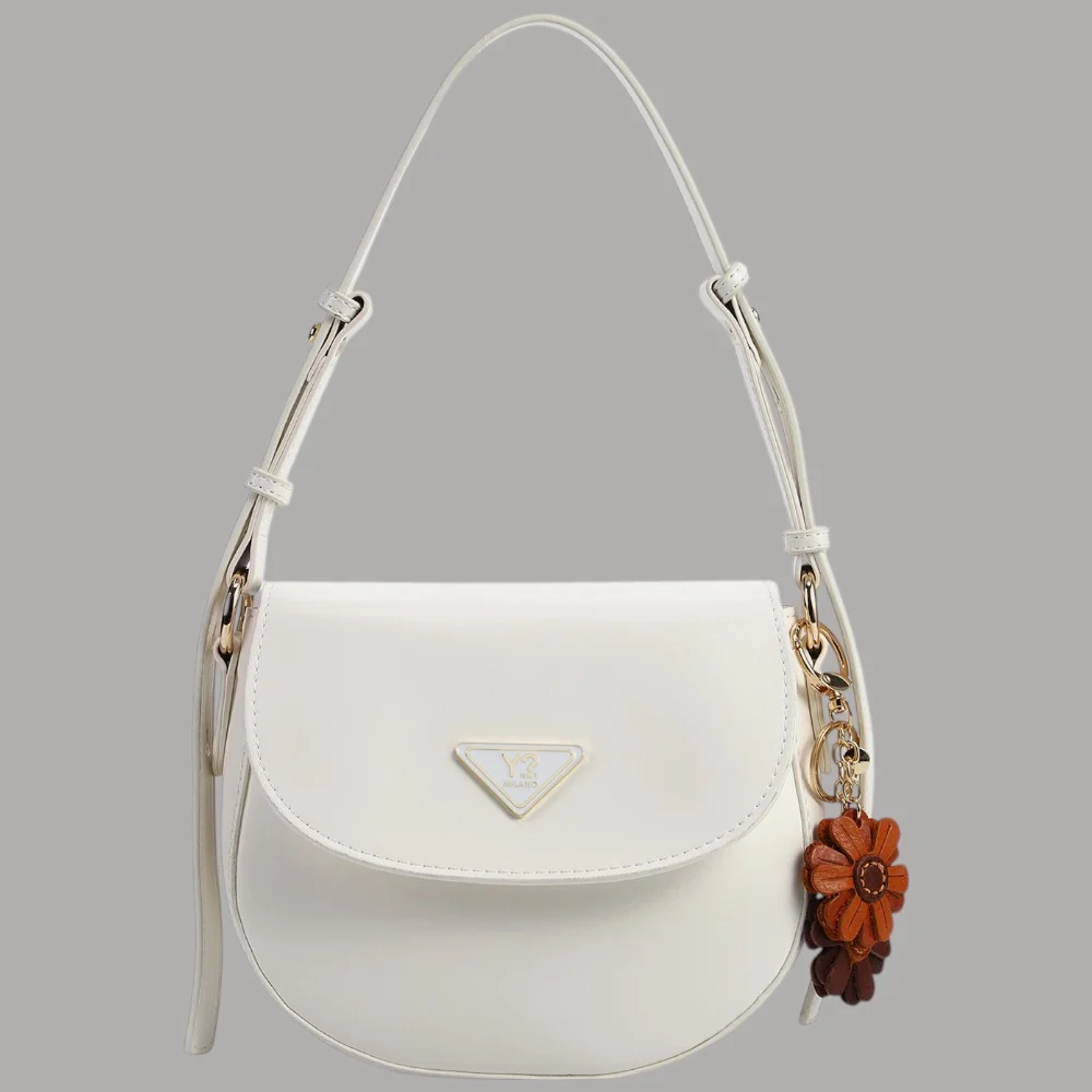 Ynot Borsa Moonlight XS Eco Pelle con Portachiavi Rimovibile Bianco