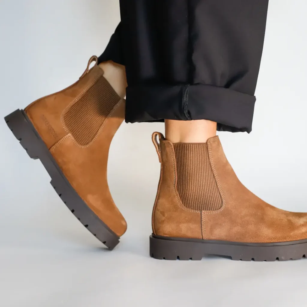 Birkenstock Highwood Slip On Mid Suede Dark Tea Chelsea Boot 1030632 00003 (1)