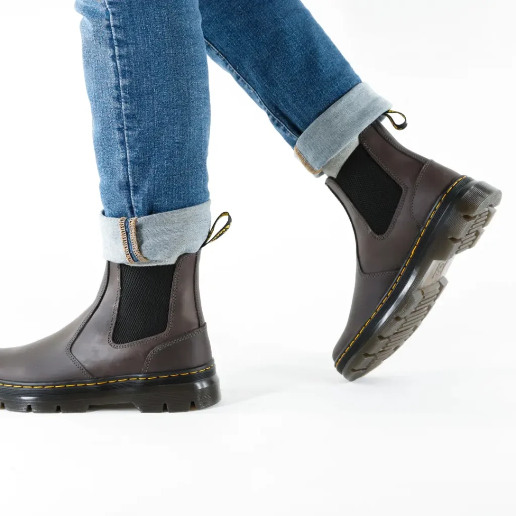 Dr Martens Embury Gunmetal Saddleback Chelsea Boots 42013020