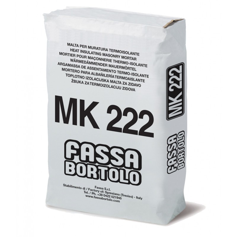 Malta cementizia Fassa MK222 per muratura termoisolante (Sacco da 25 Kg)