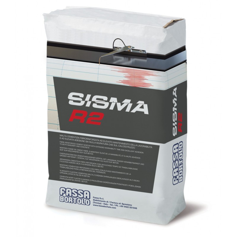 Malta cementizia Fassa Sisma R2 monocomponente (Sacco da 25 Kg)