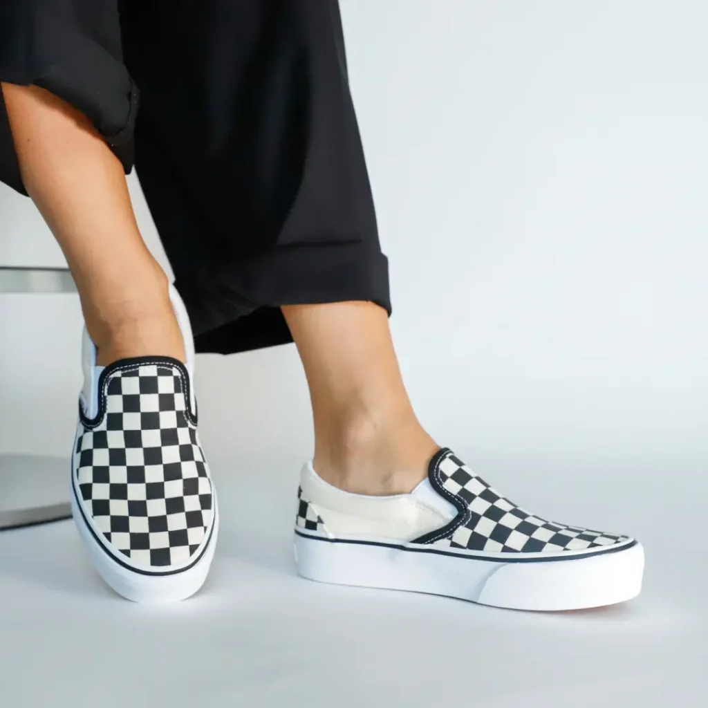Vans Classic Slip On Platform Checkerboard Bianco Nero vn00018ebww1