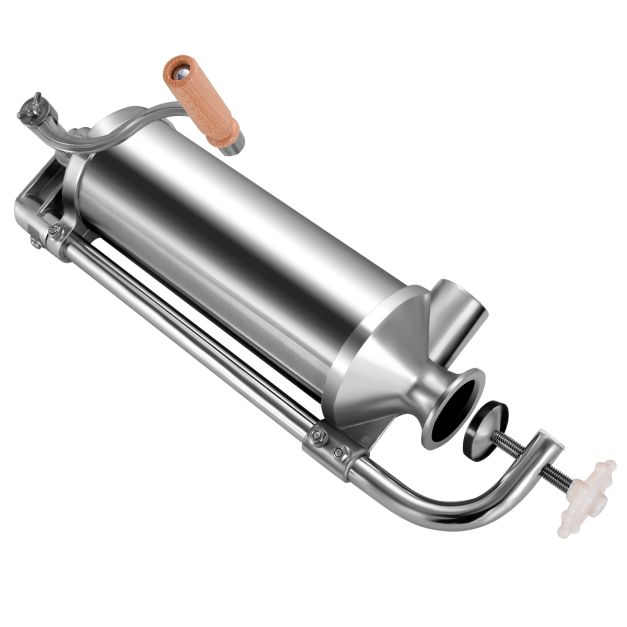 2,5kg Insaccatrice manuale per salsicce Macchina per salsiccia in acciaio inox salsicce siringa con 4 tubi di riempimento