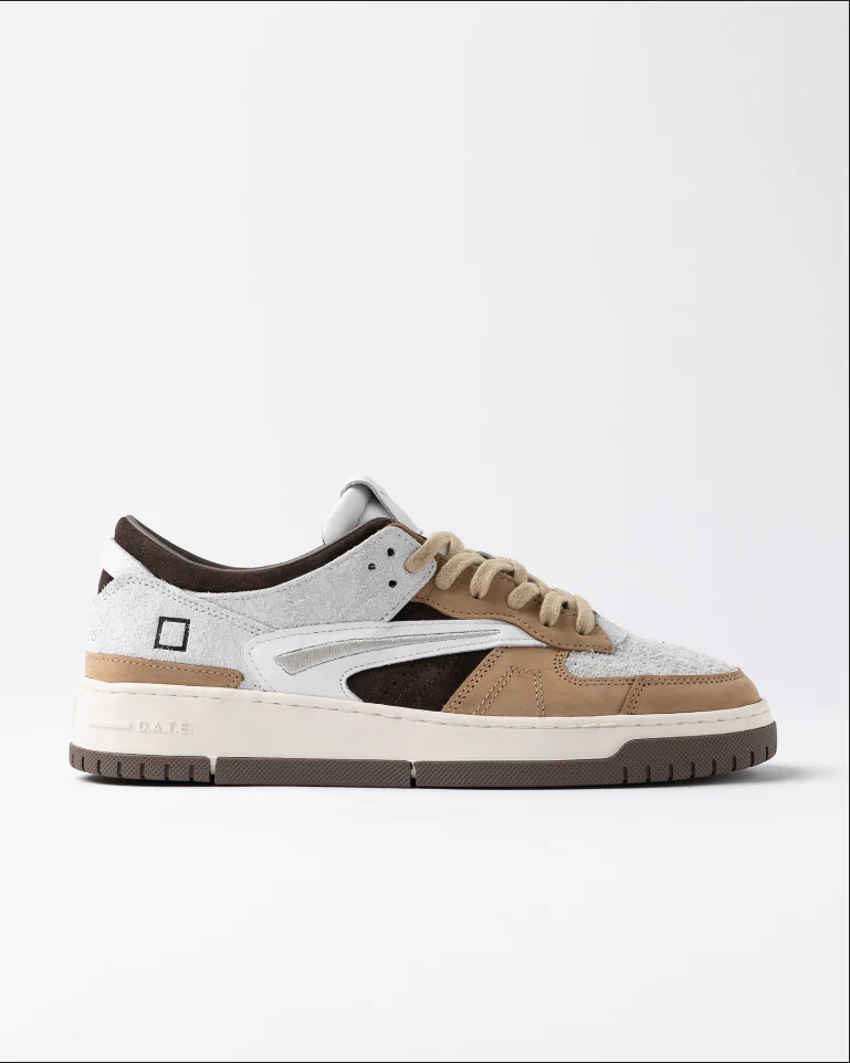 Sneakers torneo bianco e marrone