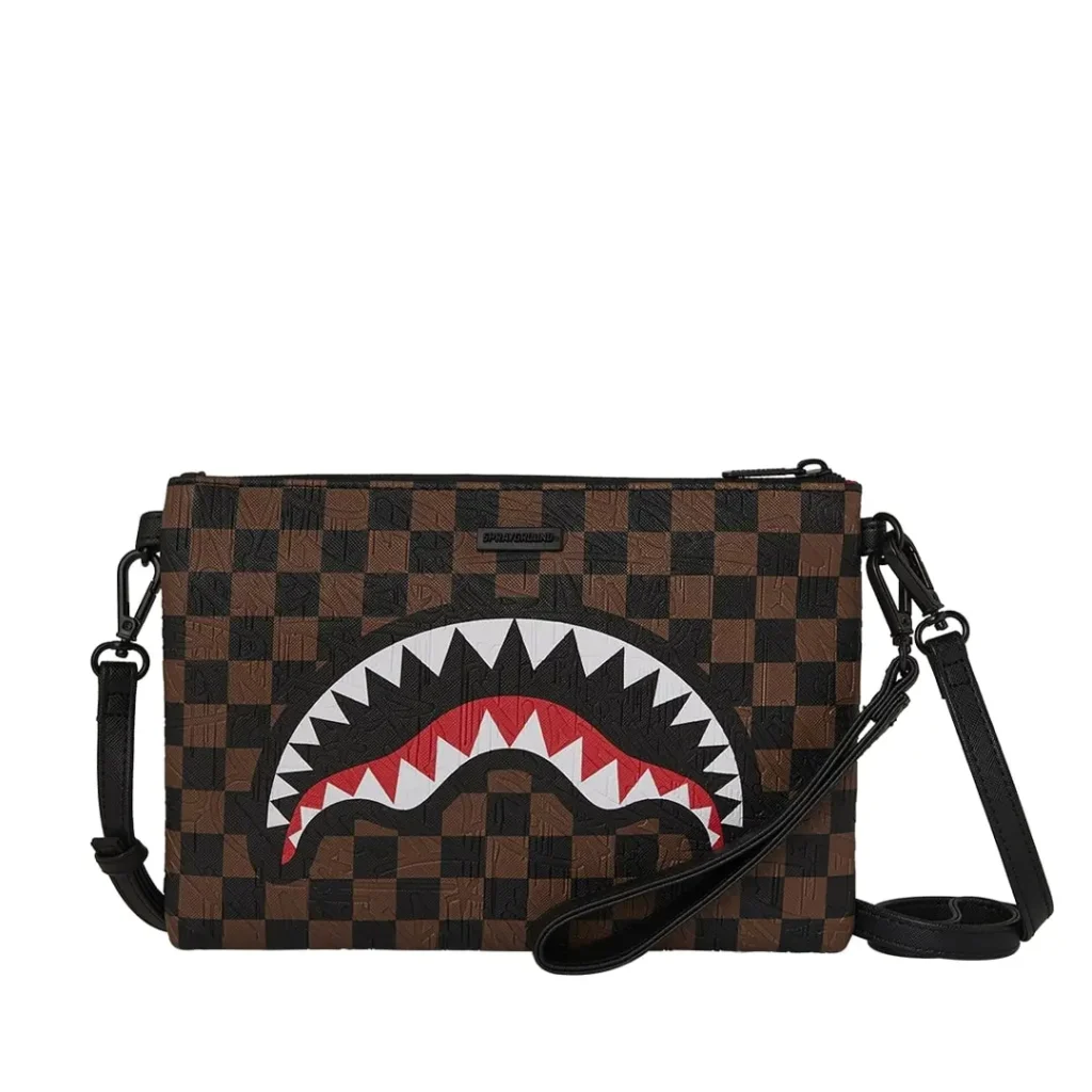 Sprayground Check 2 Emboss Crossover Clutch uomo donna 910B8239NSZ