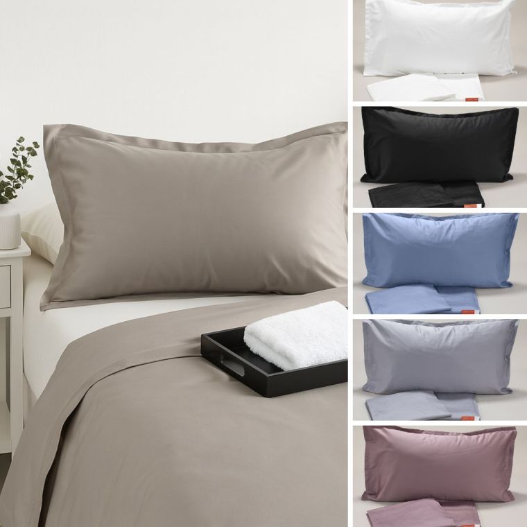 Completo letto raso 60 bright puro cotone maed in italy