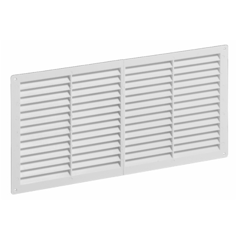 Griglie di ventilazione rettangolari fisse dakota 430x220mm in abs bianco 10pz