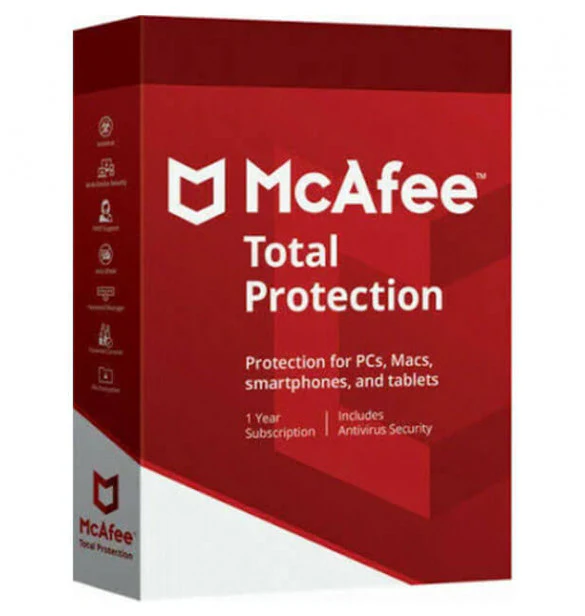 Mcafee total protection 2023 pc mac android licenza