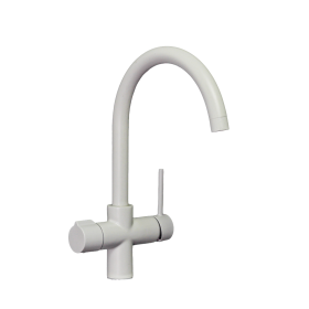 Miscelatore 5 vie alto tondo bianco