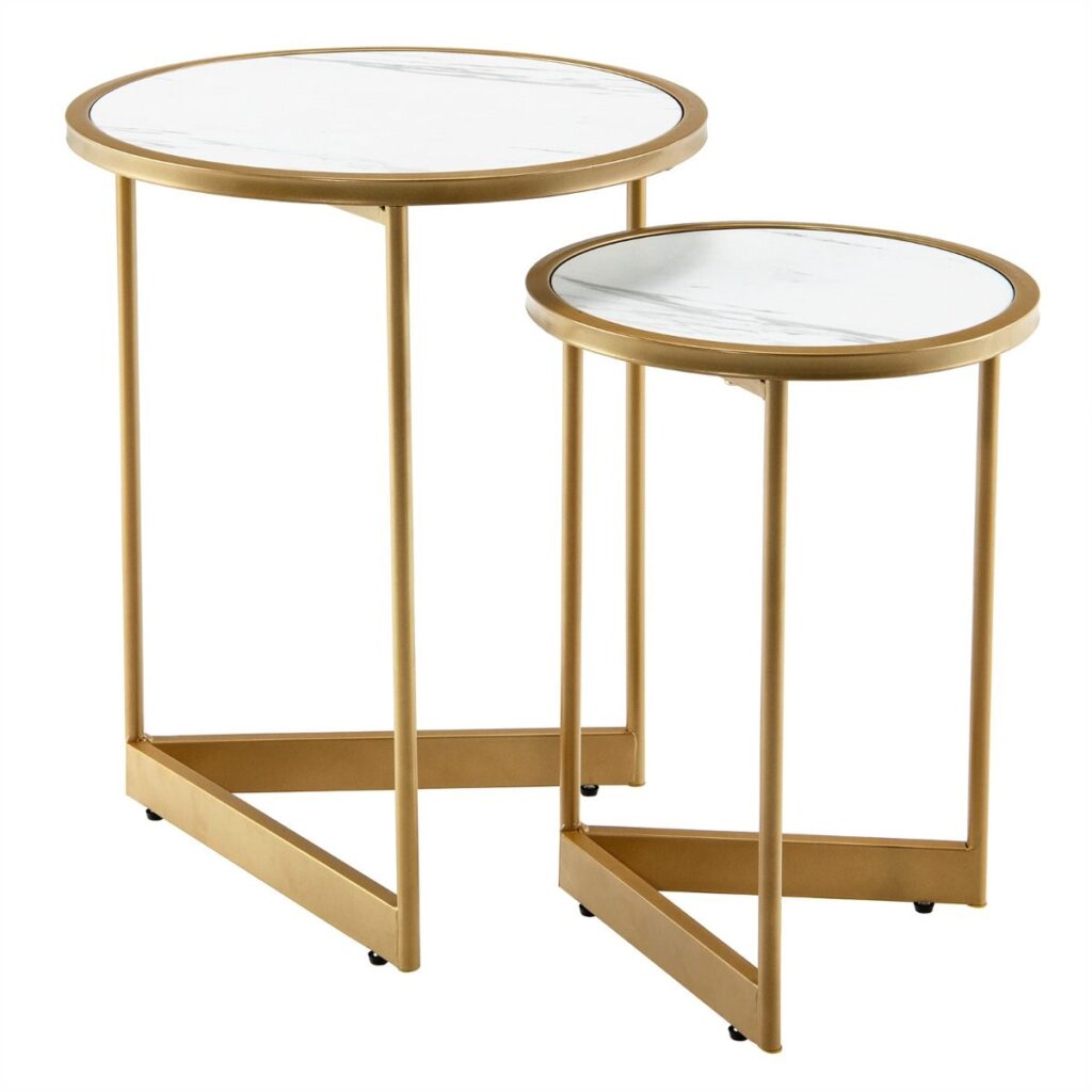 Set di 2 tavolini jv10377wh 5