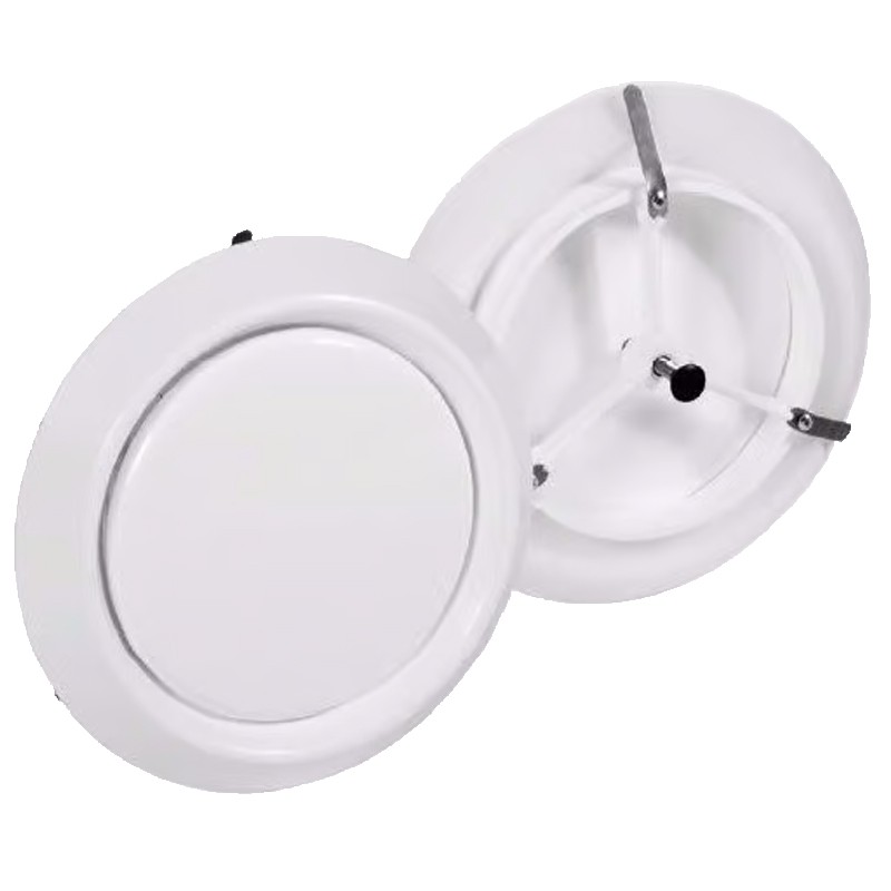 Valvola di ventilazione fissa dakota 100mm con molla e diffusore regolabile in abs bianco opaco