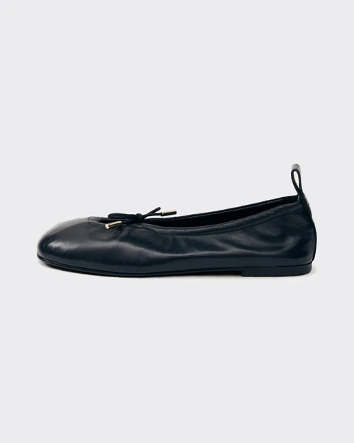 Alohas Ballerine Rosalind Flat Leather Nere