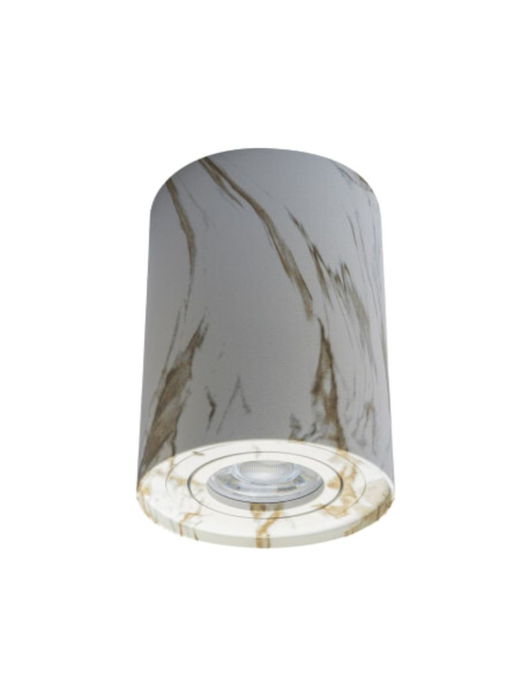 Applique Da Esterno Grock White Marmo BiancoAros Gu10 IP20 MiaLuz ALVERLAMP LGB96SGW