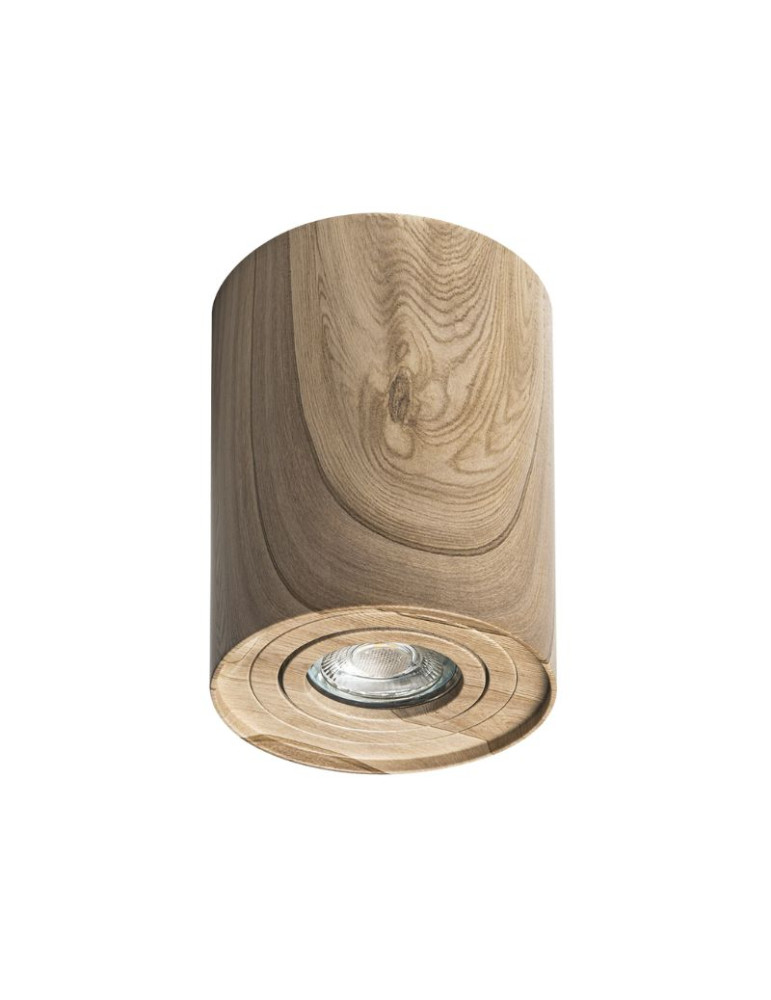 Applique Da Esterno Marrone Chiaro Effetto Legno Aros Gu10 IP20 MiaLuz ALVERLAMP LGB96SN