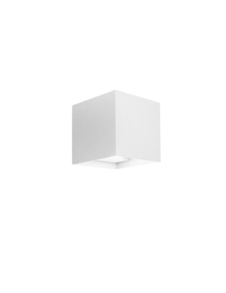 Applique Da Parete In Alluminio 20W MARBELLA BIG SQUARED Bianco Doppia Emissione BOT LIGTHING MARBELLA20BQK