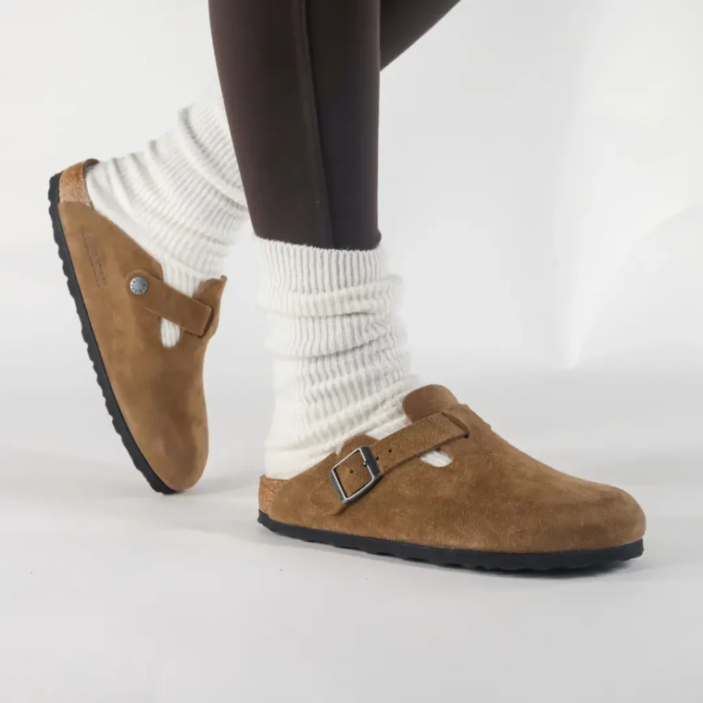 Birkenstock Boston Camoscio Dark Tea Tonal uomo donna 1030861