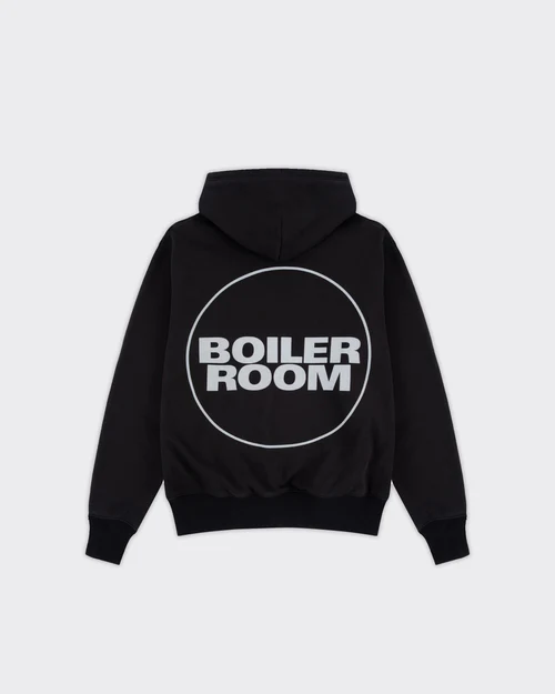 Boiler Room Felpa Con Cappuccio Core Logo 3M Nero