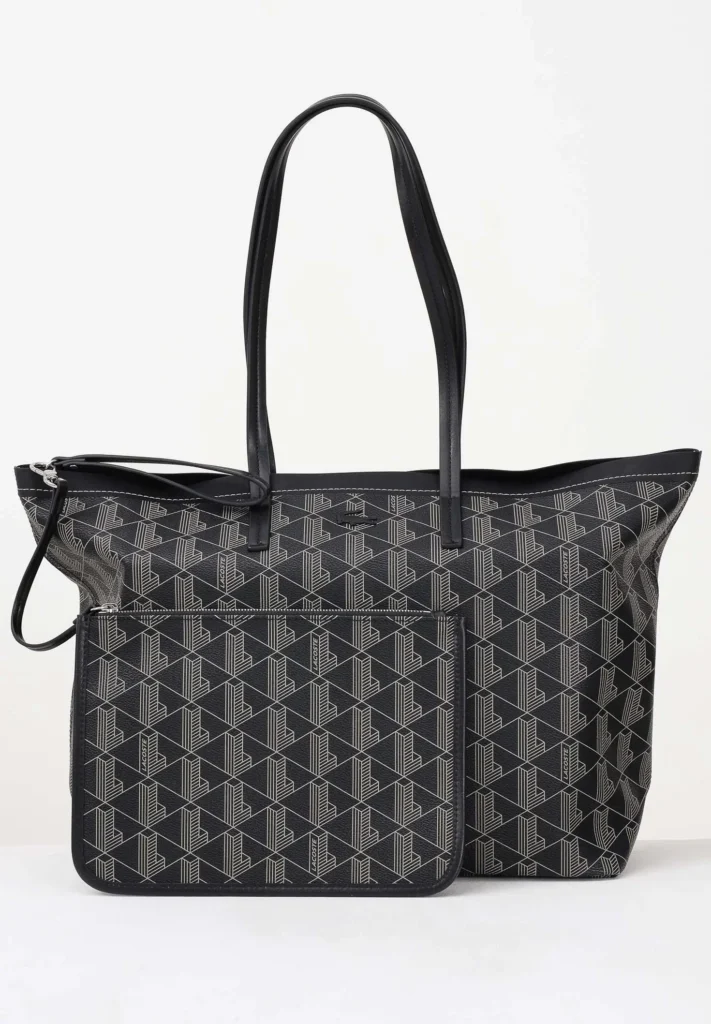 Borsa shopper nera monogram con pochette interna