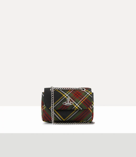 Borsa small purse rosso tartan