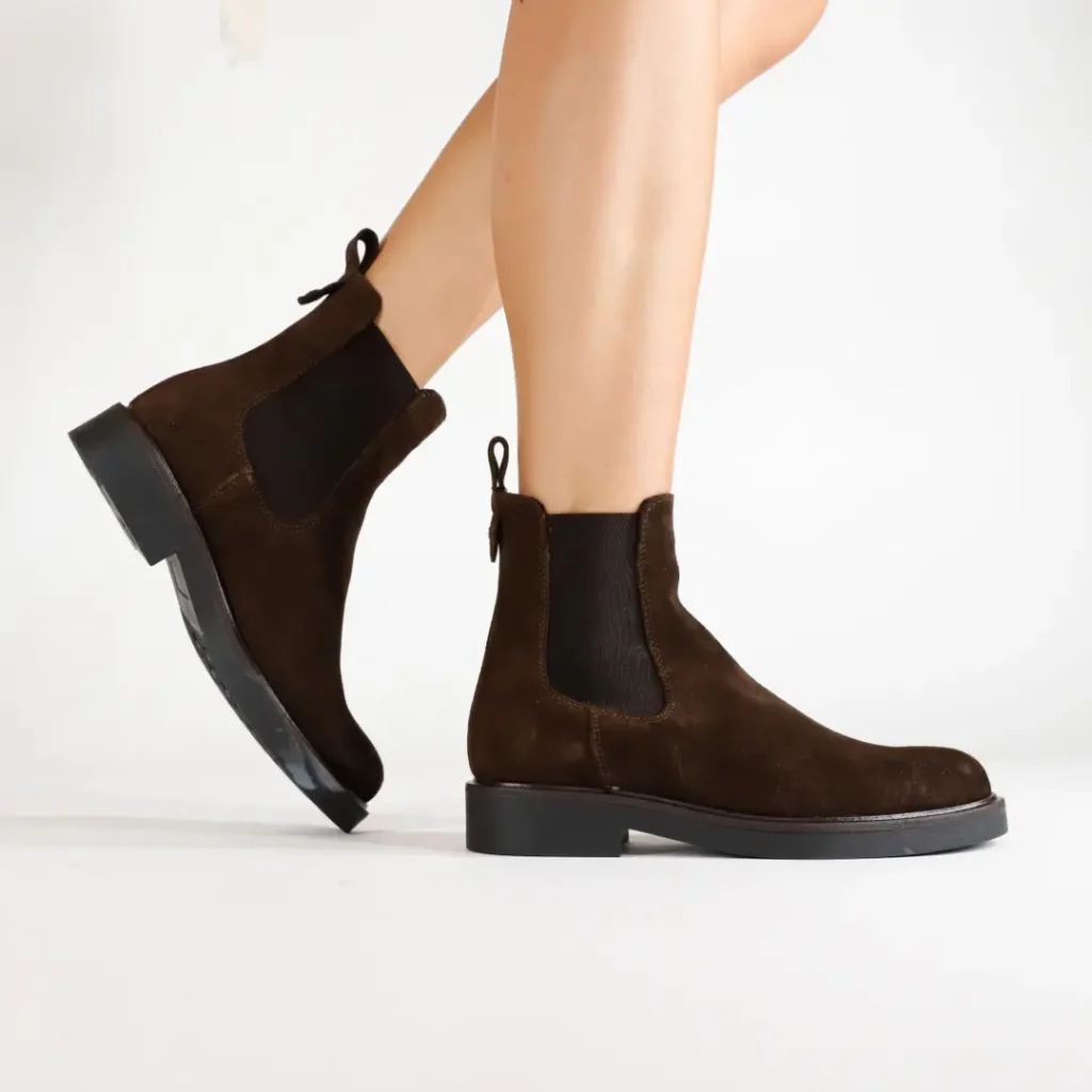 Club Style Chelsea Boot Camoscio Marrone stivaletti donna