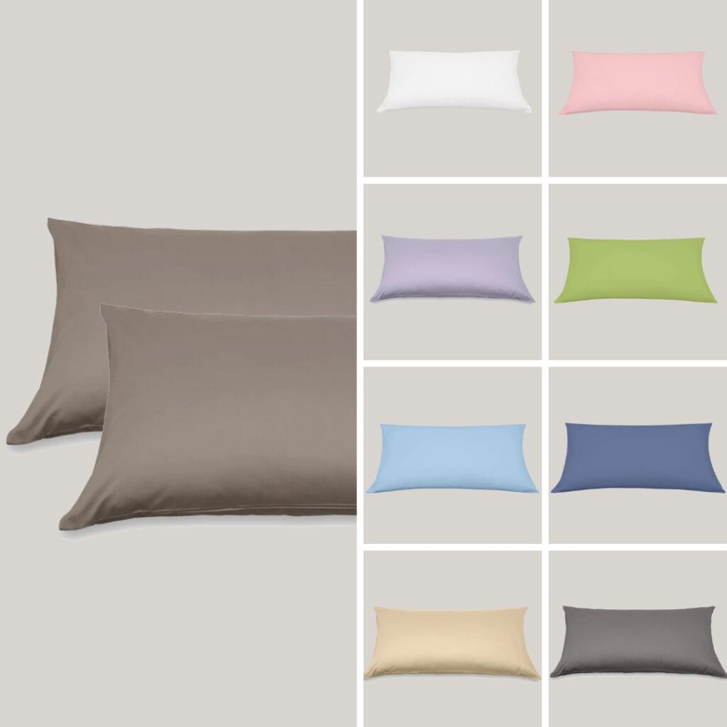 DAUNENSTEP Coppia Federe No Stiro Jersey Cotone Stretch