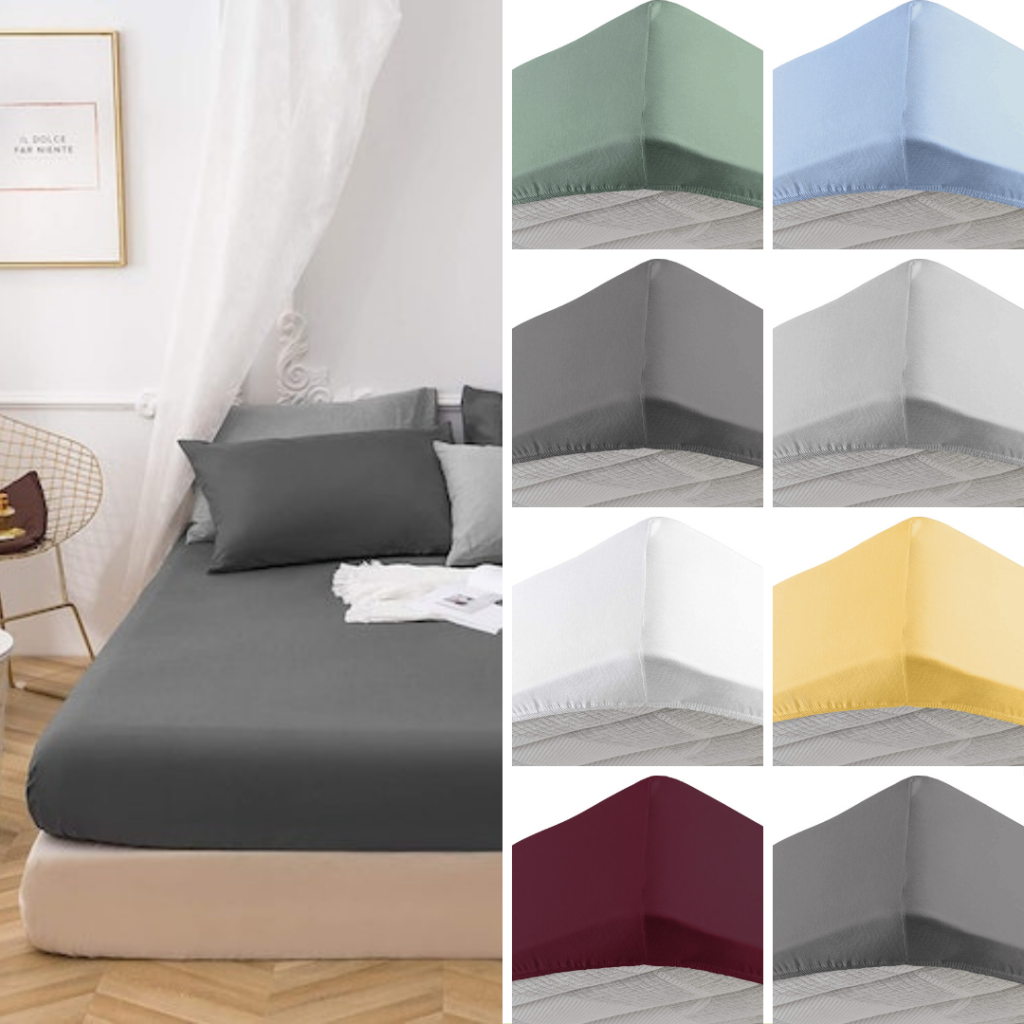 DAUNENSTEP Lenzuola No stiro con Angoli in Jersey di Puro Cotone Stretch