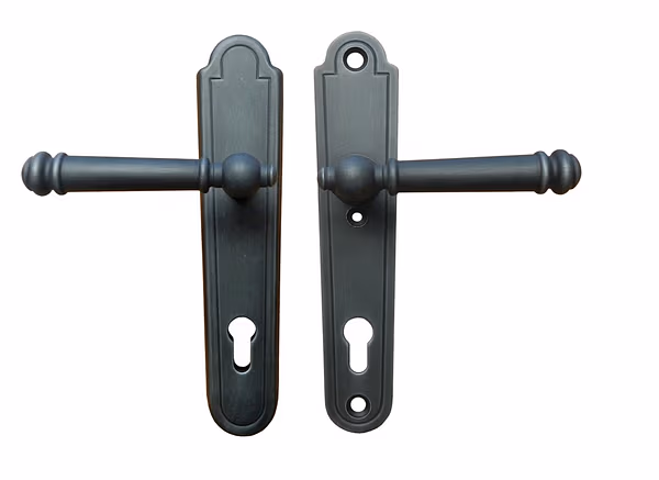 Galbusera set di sicurezza Ö NORM modello BREMEN ferramenta di sicurezza antica leva maniglia PZ 88 nero