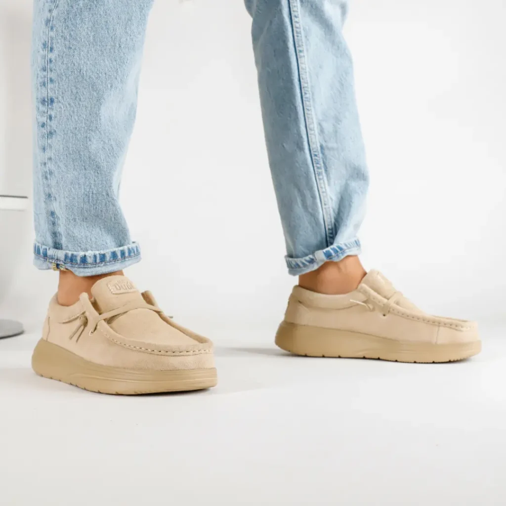 Heydude Wendy Comf Suede Beige Tan mocassino donna
