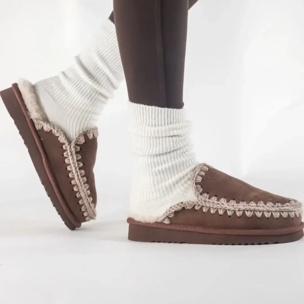 Mou Eskimo Slipper Suede Brown Pepper donna mu101125a