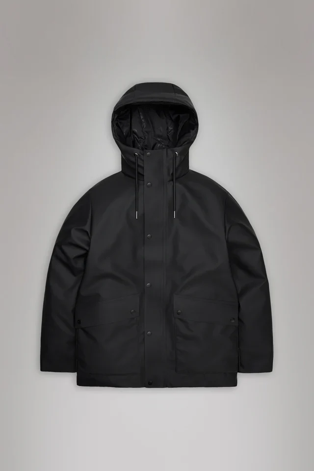 Parka imbottito nero impermeabile