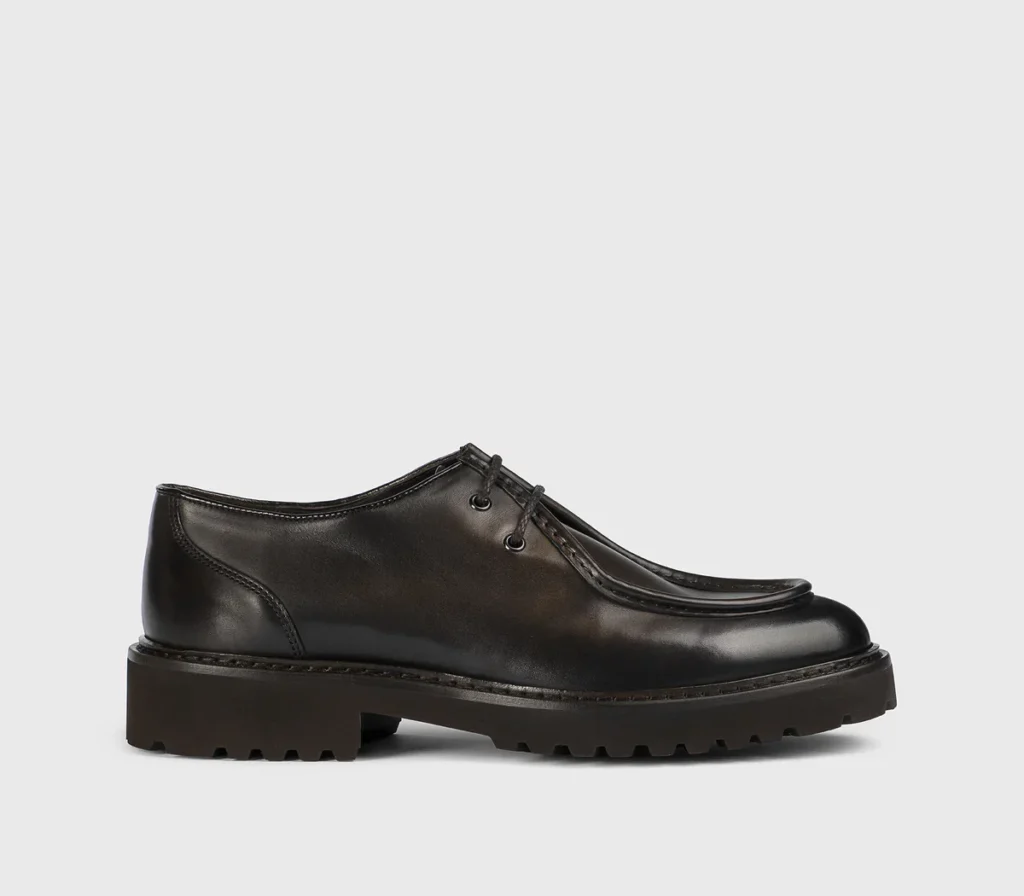 Scarpa parabout a due fori testa di moro