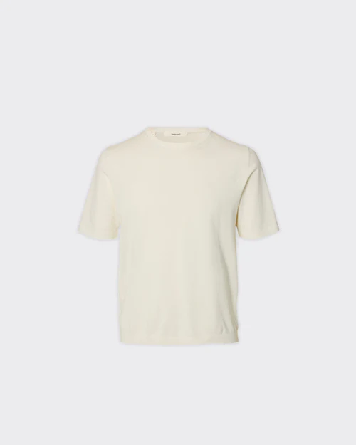 Selected Homme T Shirt Torino Knit Egret