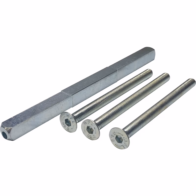 Set di fissaggio Gedotec per ferramenta di sicurezza maniglia a leva perno e viti quadrate 8 8,5, spessore porta 36 45 mm