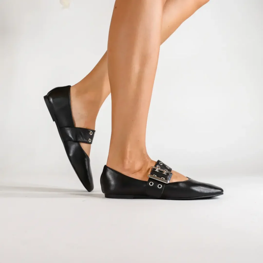 Steve Madden Atlantica Nero Borchie ballerina pelle donna