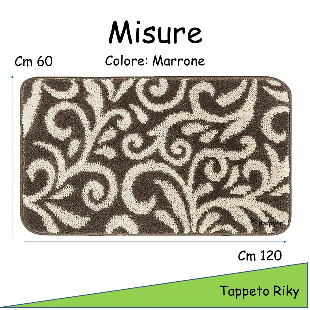 Tappeto Bagno Lavabile Antiscivolo RiKy CM 60X120