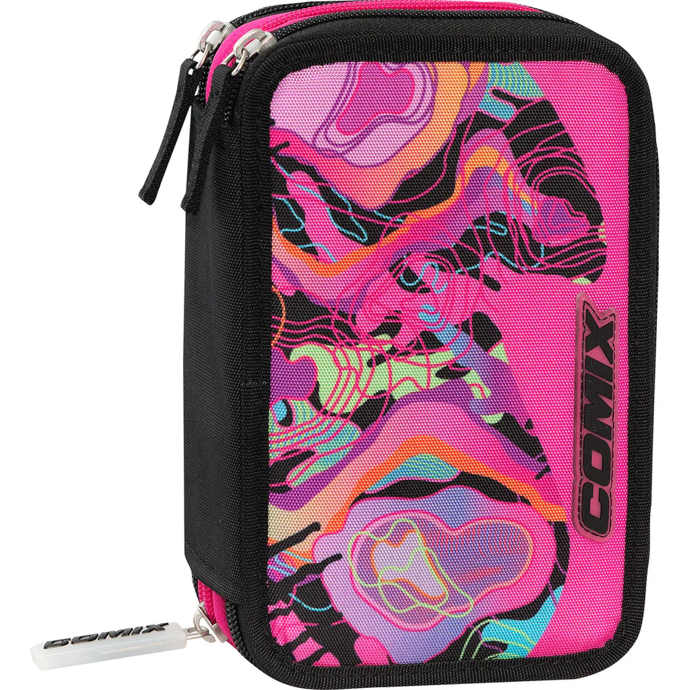Astuccio 3 Zip COMIX Wave rosa