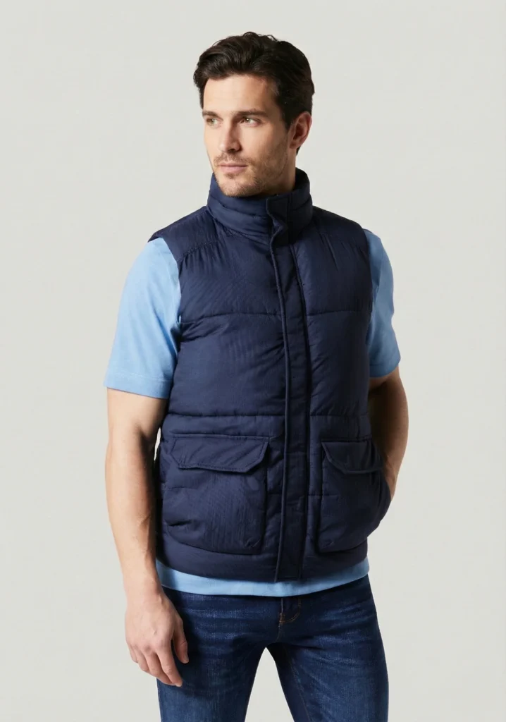 Fielding Navy Crinkle Gilet