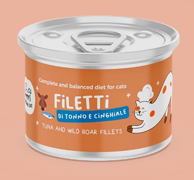 Filetti di Tonno e Cinghiale Alimento completo per gatti