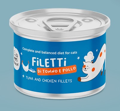 Filetti di Tonno e Pollo Alimento completo per gatti