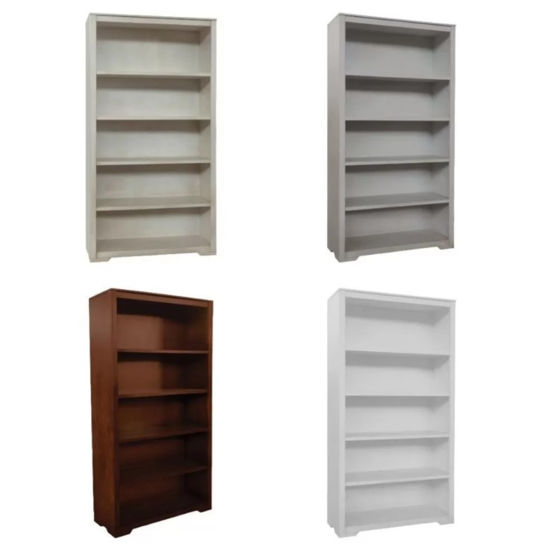 Libreria componibile 5 vani a giorno legno vari colori 100x40x187