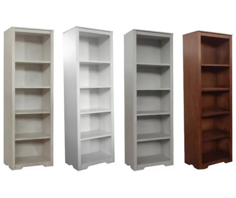 Libreria componibile 5 vani a giorno legno vari colori 60x40x187