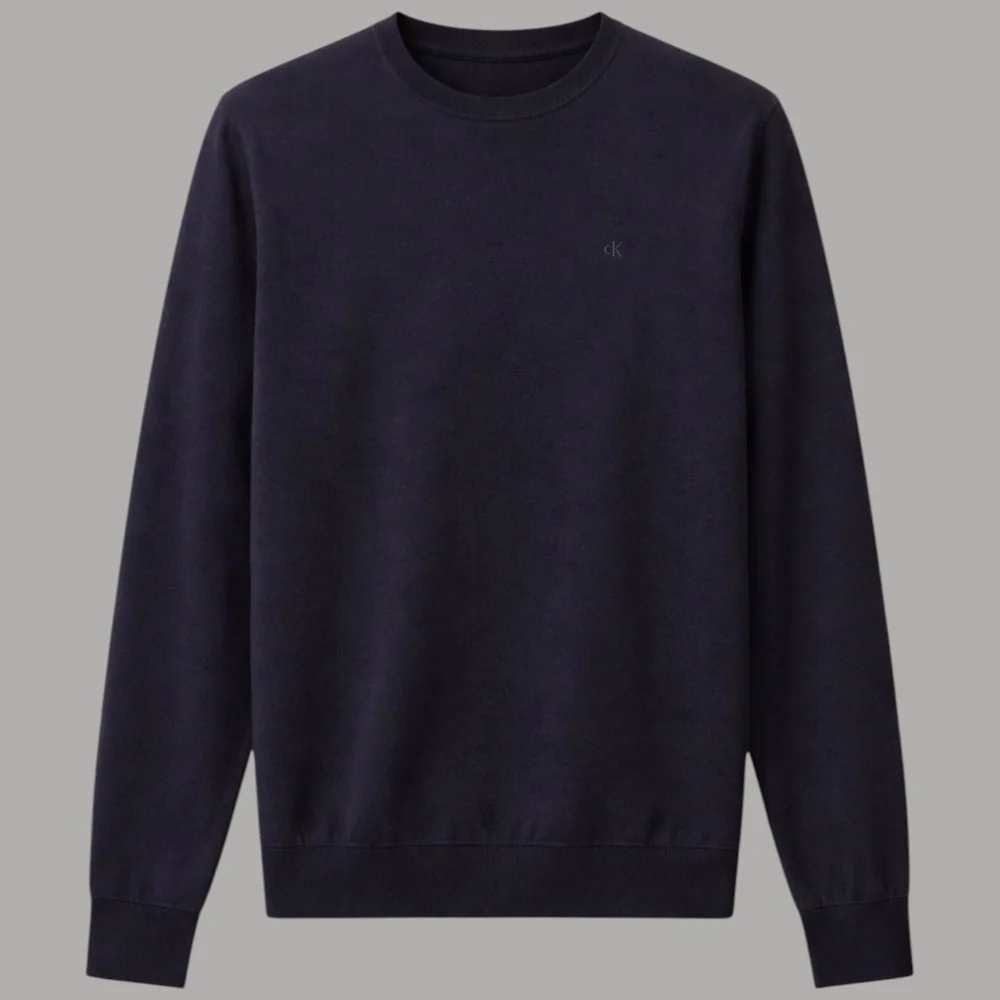 Pullover Calvin Klien Cotone Supima Logo Ricamato Regular Fit