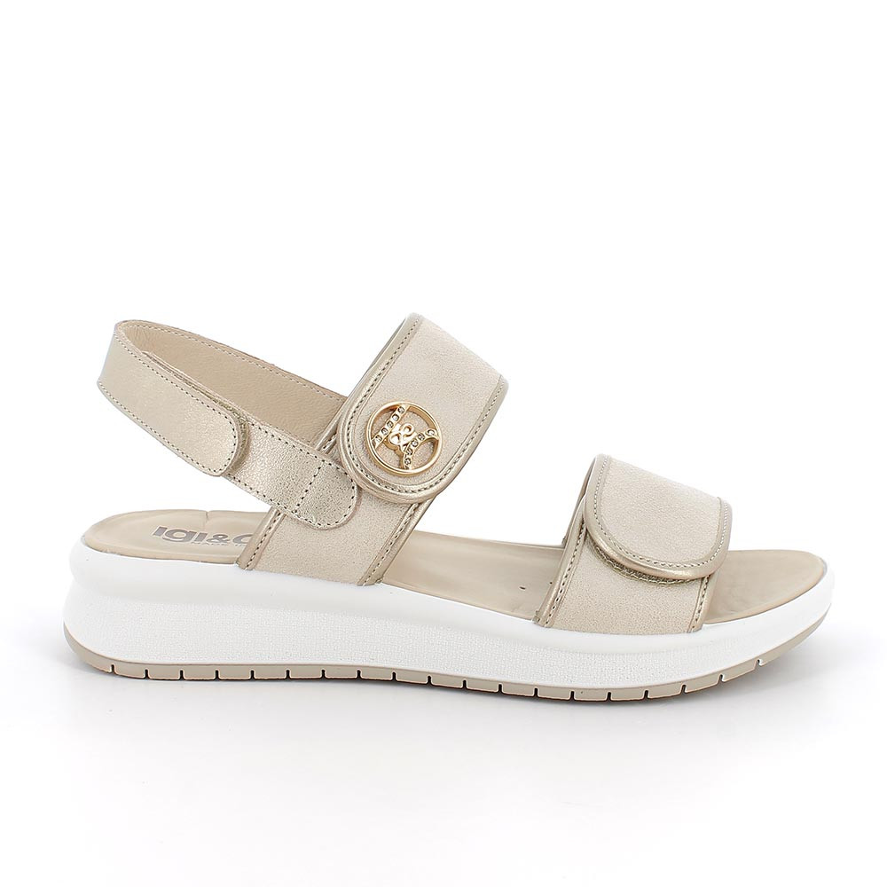 Sandali da donna beige con strap