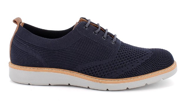Scarpe da uomo blu con lacci2