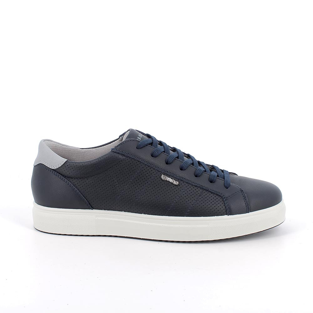 Sneakers da uomo blu con lacci