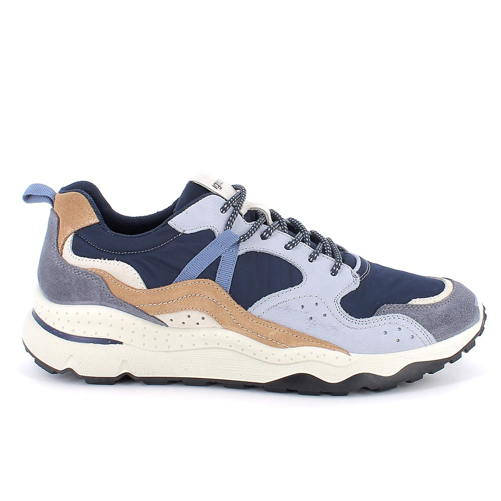 Sneakers da uomo blu con lacci1