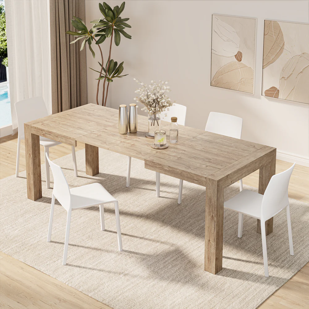 Tavolo Allungabile Moderno, Iacopo, 140(220)x90 cm, Quercia