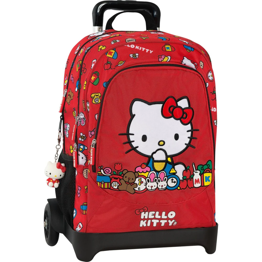 Zaino trolley staccabile Hello kitty rosso
