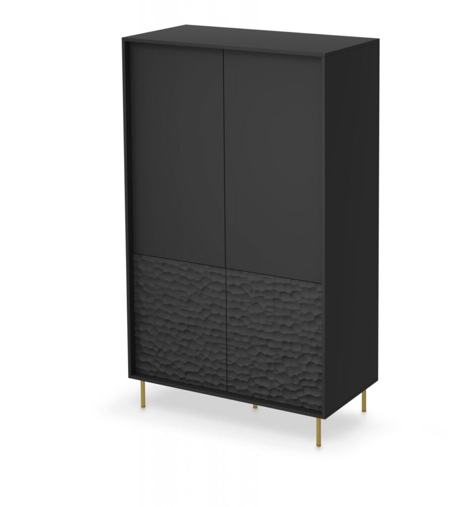 Armadio Bullet S 1 in nero oro – L90 cm