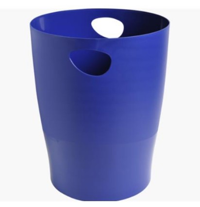 Cestino gettacarte Ecobin Exacompta plastica blu 26,3x26,3x33,5 cm 15Lt 453104D